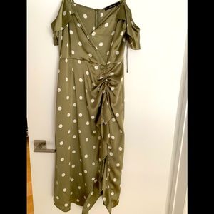 COPY - Zara flirty olive dress with ruching